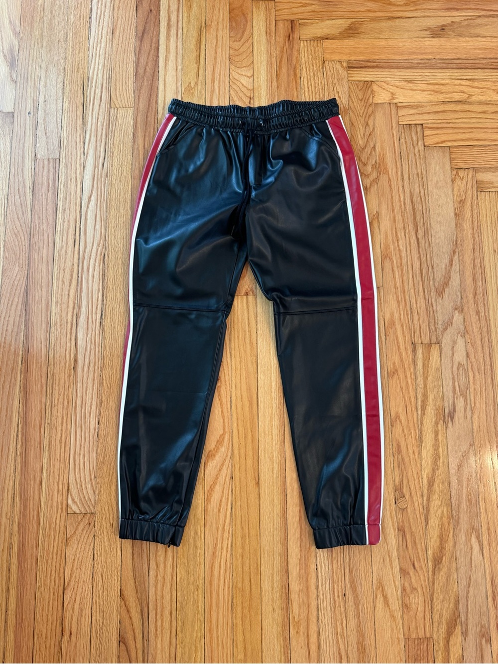 David Lerner Women’s Black Leather Joggers